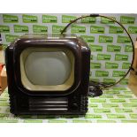 Bush TV 12 AM - 9 inch bakelite television with aerial