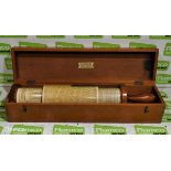 Fuller's cylindrical slide rule / calculator in wooden box