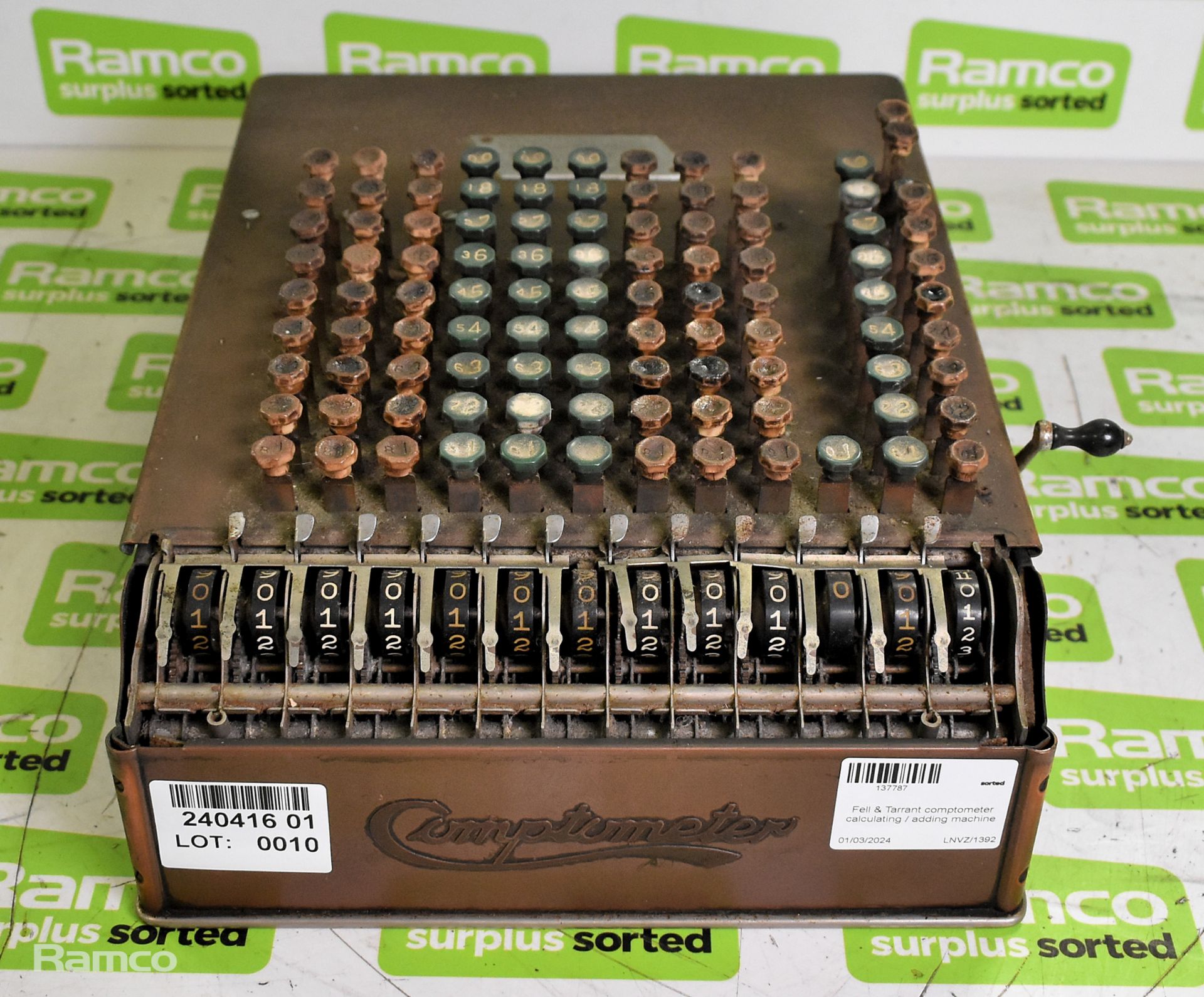 Fell & Tarrant comptometer calculating / adding machine