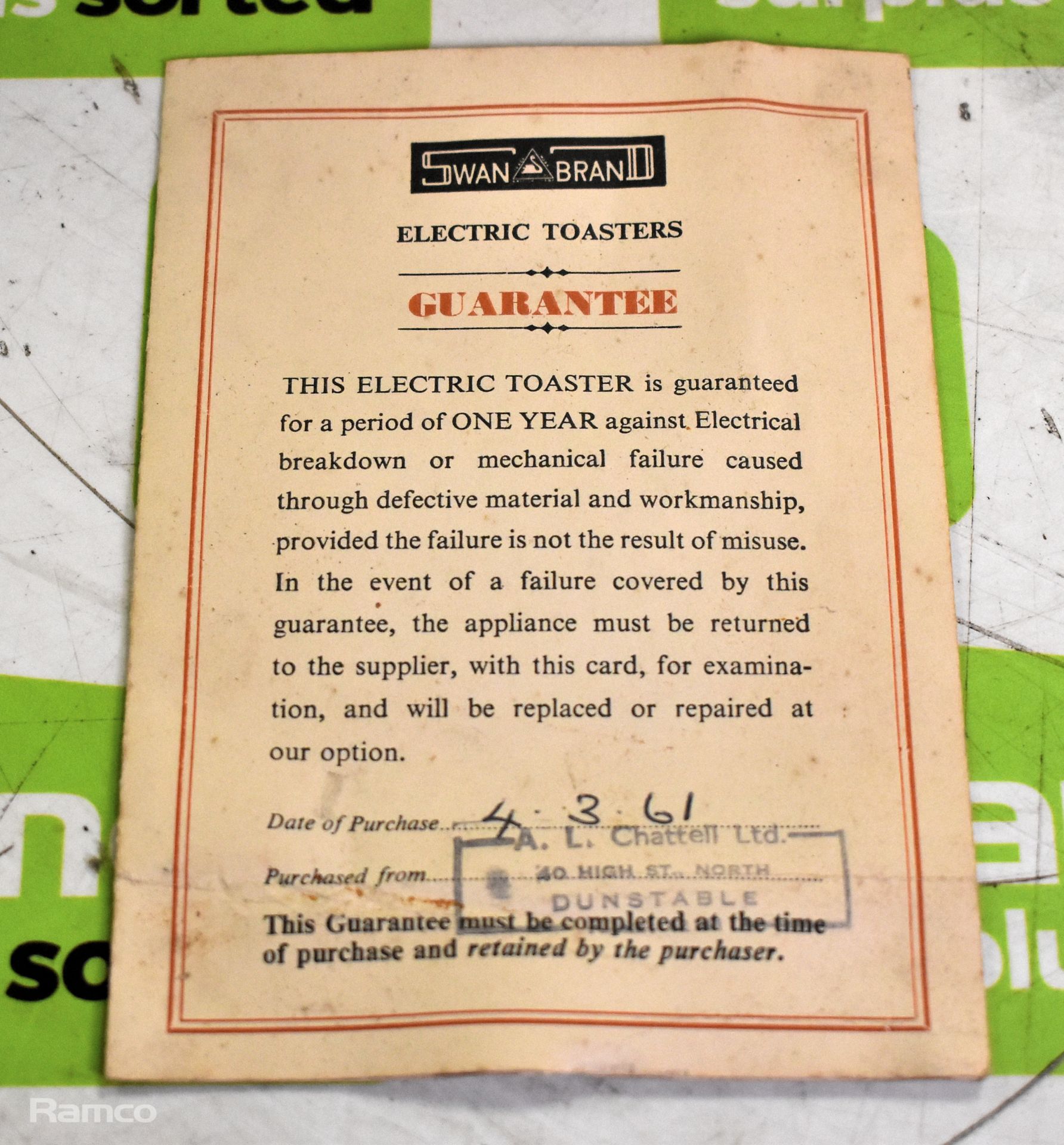 Swan Brand - The Premier Electric Toaster - cat No. 903 - Image 9 of 11