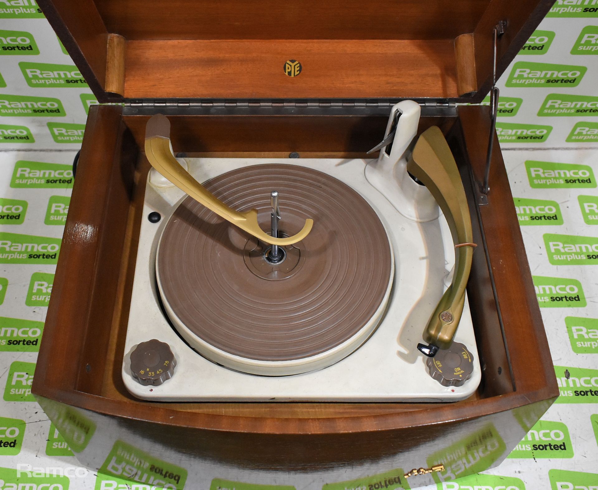 Pye Black Box mahogany valve record player hi-fi - Image 2 of 7