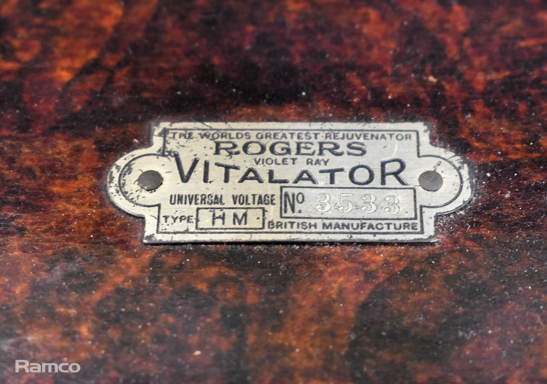 Rogers Violet Ray Vitalator high frequency shock / electrotherapy machine - Image 3 of 8