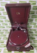 The Gramophone Company Ltd - His Master's Voice (HMV) portable gramophone - W 290 x D 430 x H 160mm