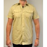 60x British Army shirts Fawn short sleeve - mixed grades and sizes