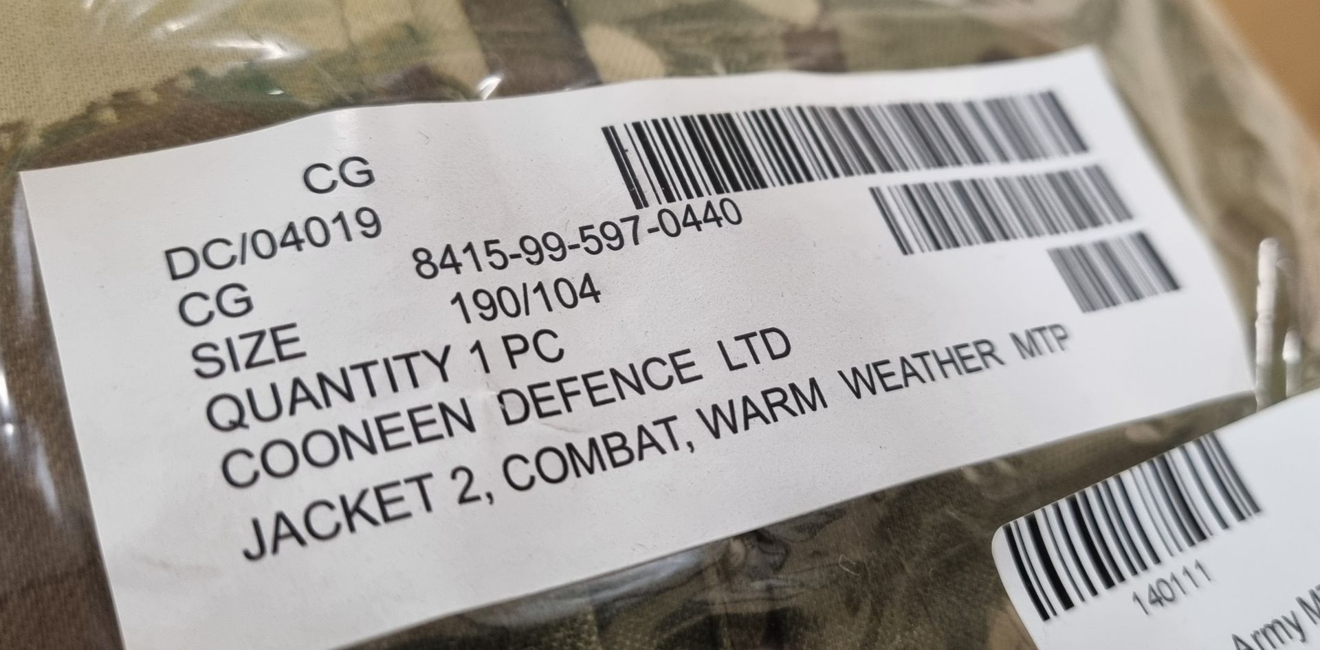 5x British Army MTP combat jackets 2 warm weather - new / packaged - Image 5 of 9