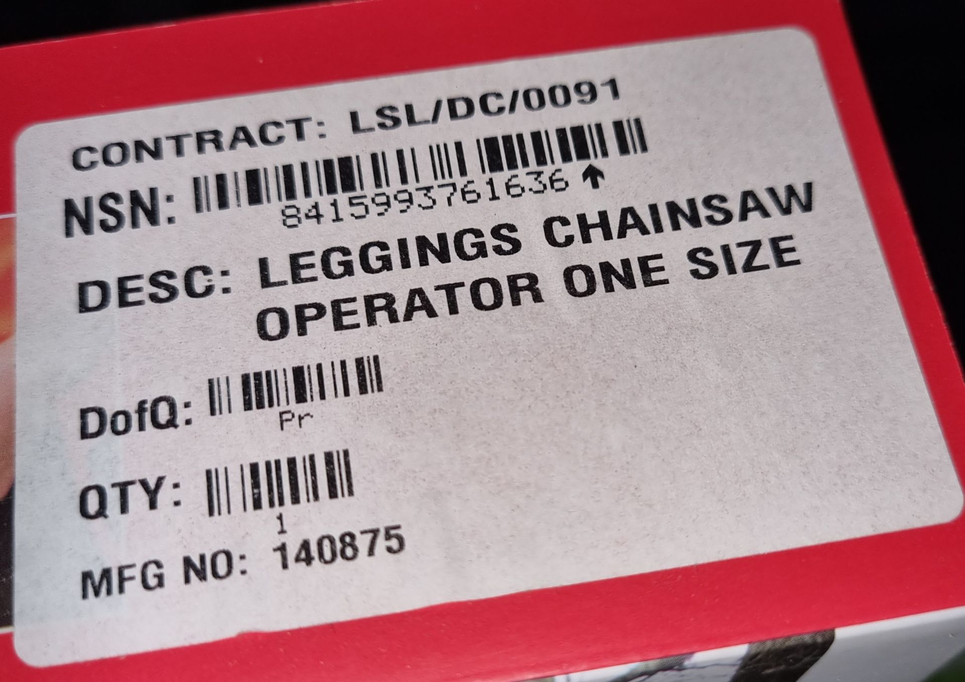 3x pairs of Oregon chainsaw protection leggings - new / boxed - Bild 2 aus 4