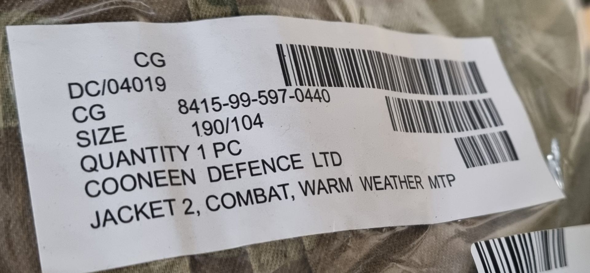 5x British Army MTP combat jackets 2 warm weather - new / packaged - Image 7 of 9