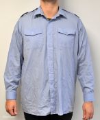 80x British RAF short sleeved shirts - Blue - mixed grades and sizes