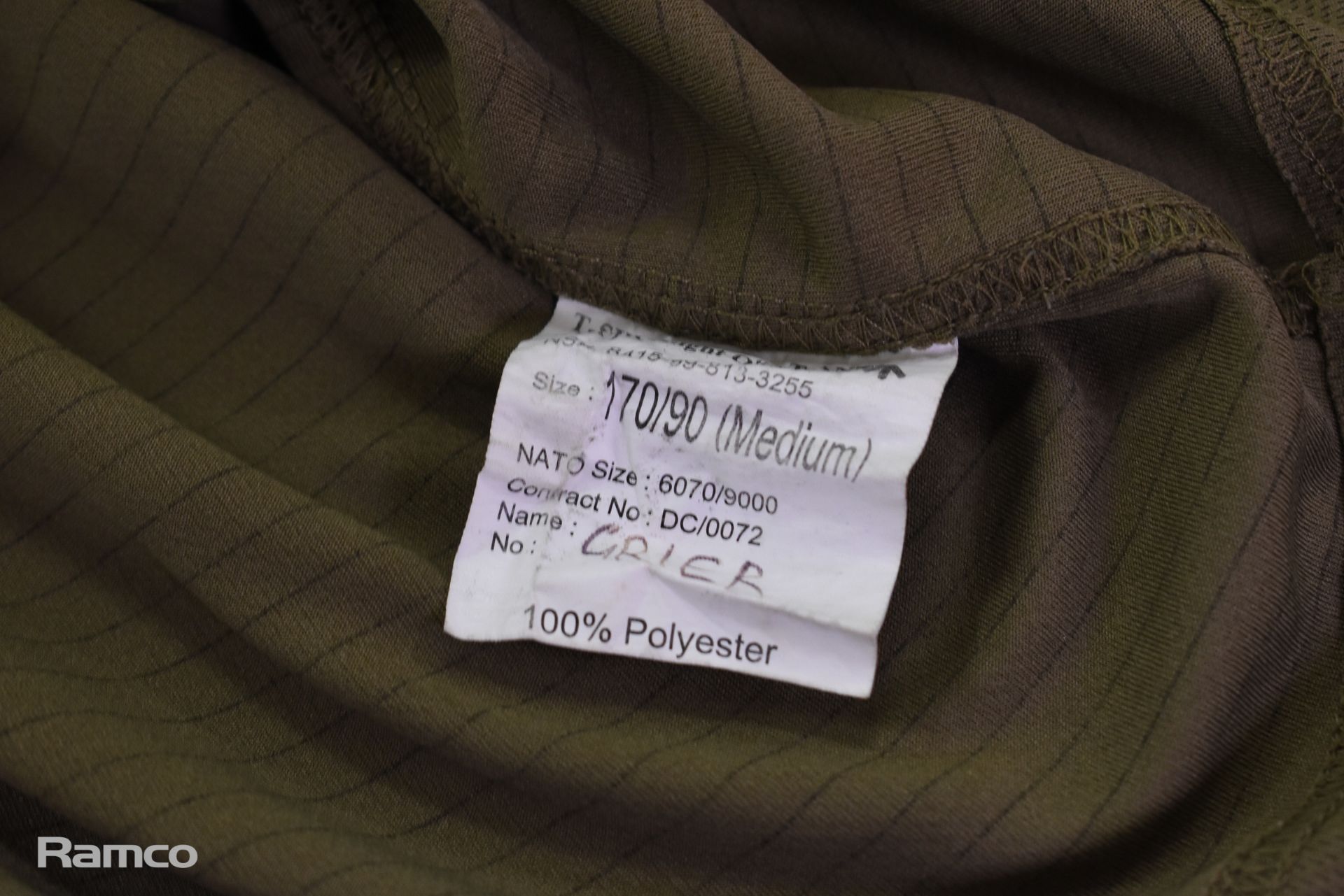 100x British Army combat T-shirts anti static - Olive - mixed grades and sizes - Image 5 of 5
