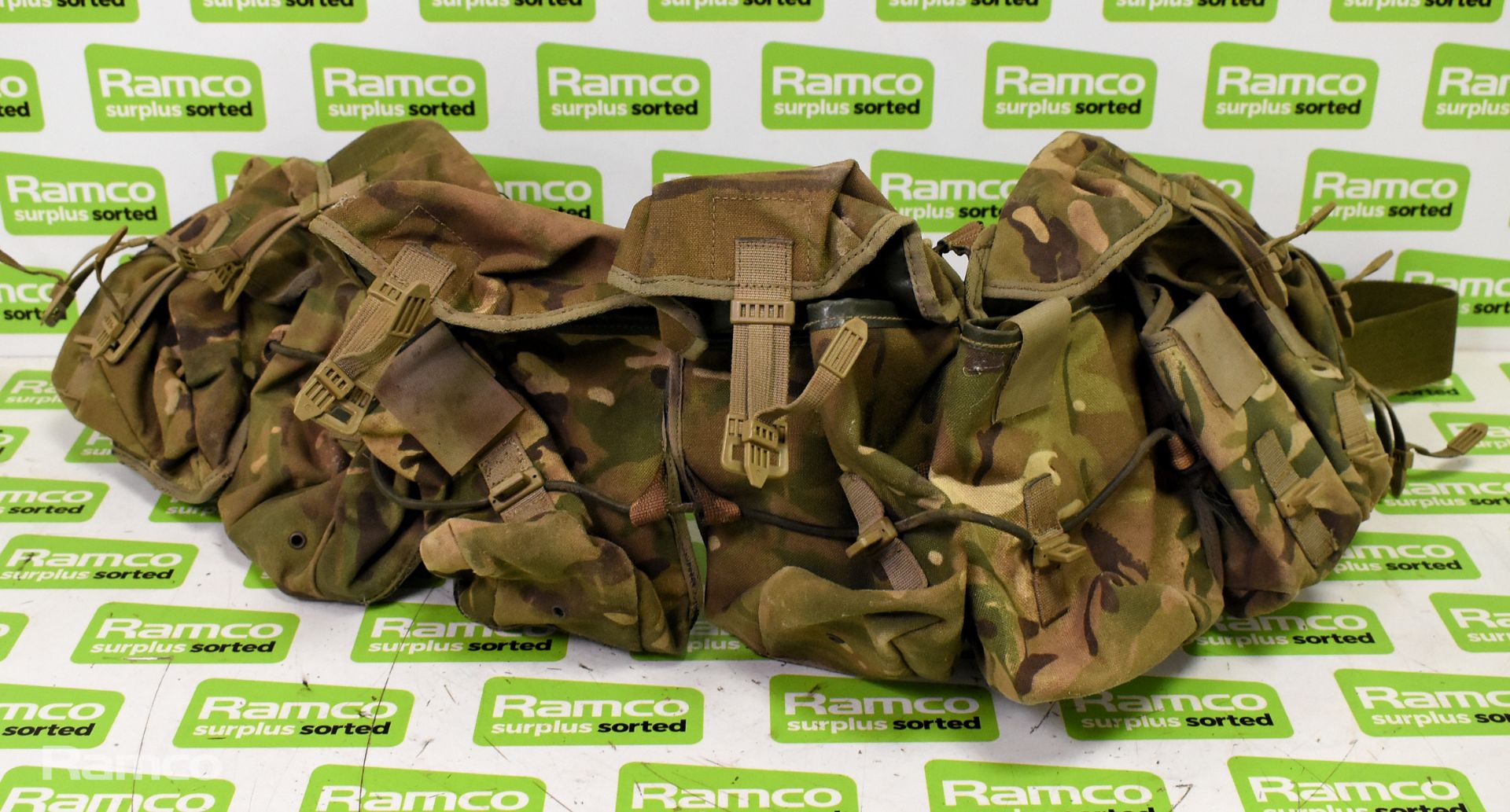 5x British Army DPM vest with pouches - mixed grades and sizes