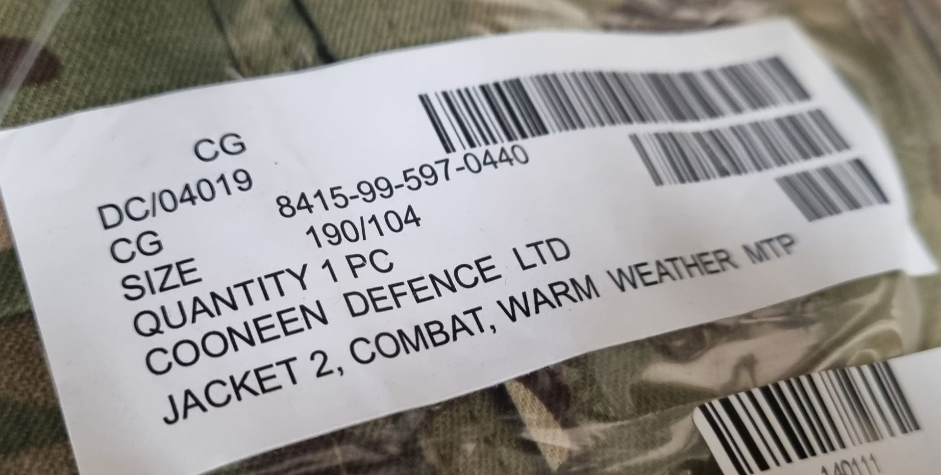 5x British Army MTP combat jackets 2 warm weather - new / packaged - Image 8 of 9