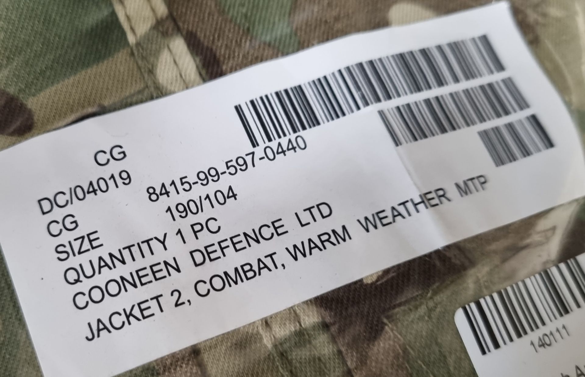 5x British Army MTP combat jackets 2 warm weather - new / packaged - Image 9 of 9