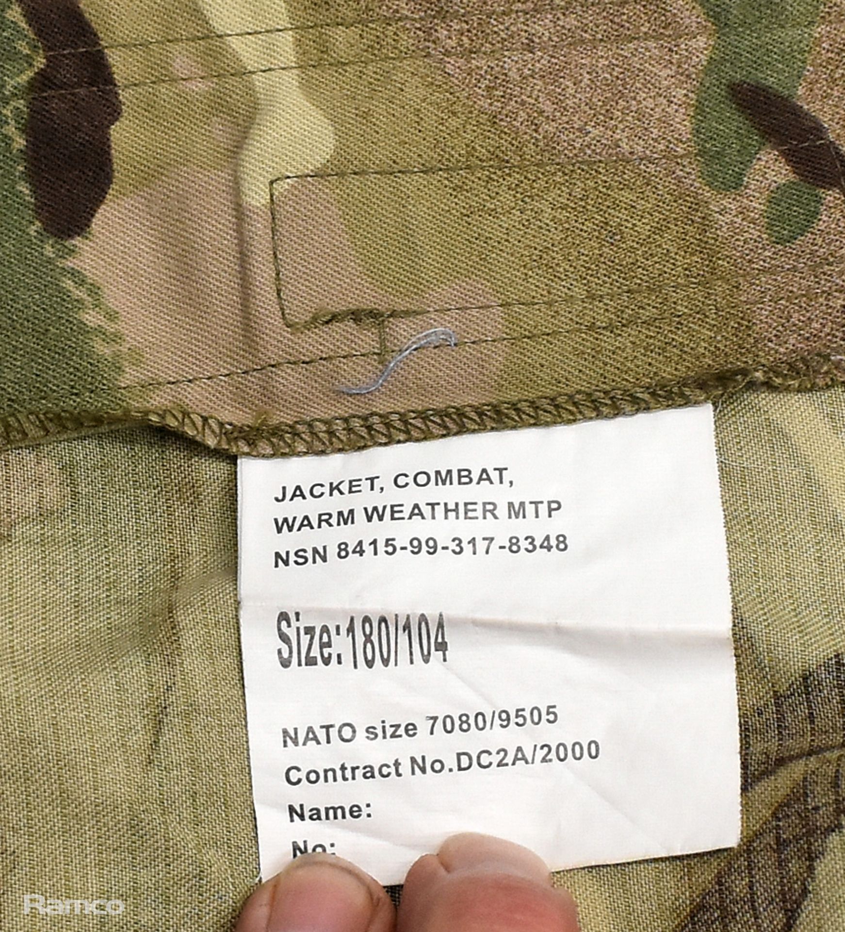 100x British Army MTP combat jackets warm weather - mixed grades and sizes - Image 5 of 7