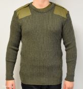 60x British Army wool jerseys - Olive - mixed grades and sizes