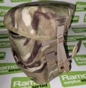 4x British Army MTP water canteen carrier pouches, 2x British Army MTP utility pouches