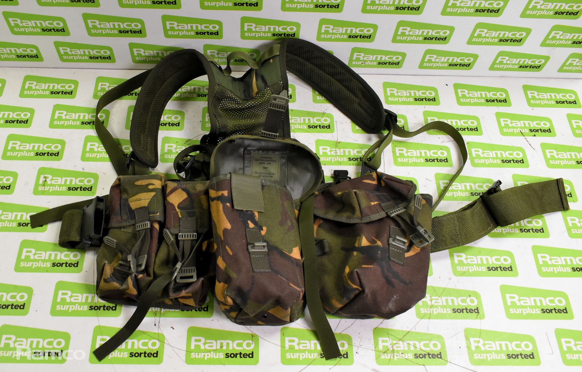 8x British Army DPM vests with pouch - mixed grades and sizes - Image 9 of 11