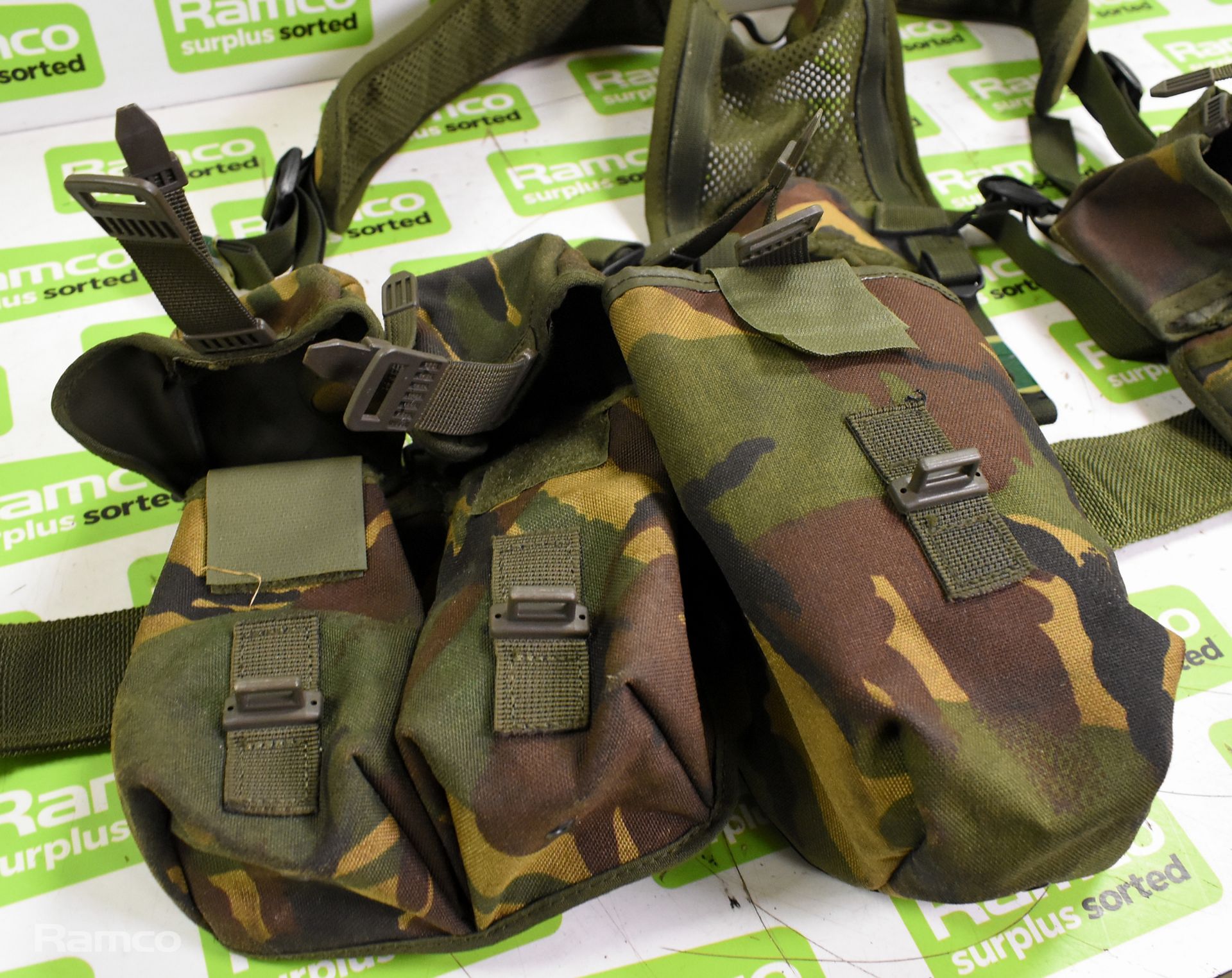 8x British Army DPM vests with pouch - mixed grades and sizes - Image 3 of 11