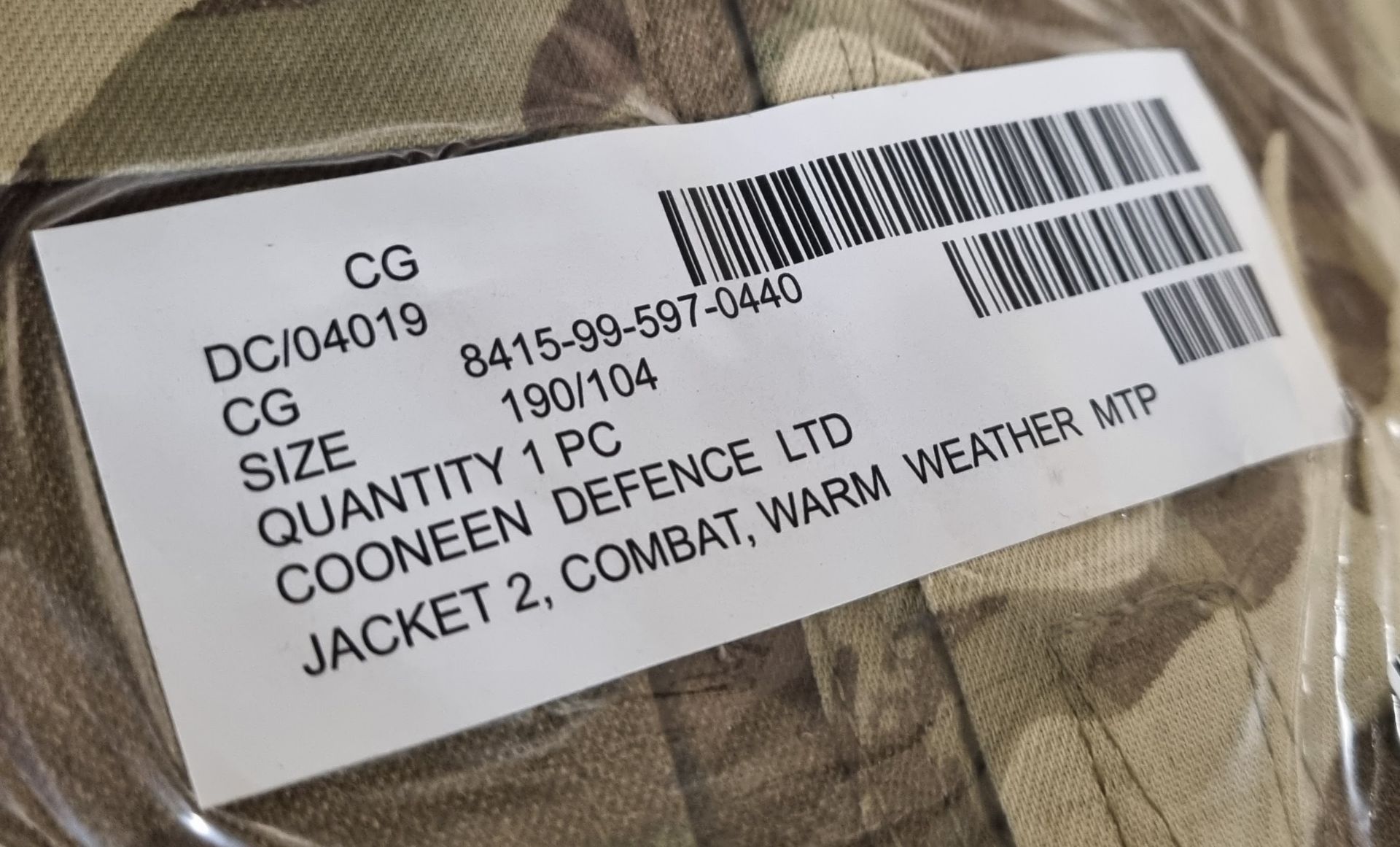 5x British Army MTP combat jackets 2 warm weather - new / packaged - Image 6 of 9