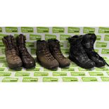 50x pairs of Various boots - Magnum, Haix & YDS - mixed grades and sizes