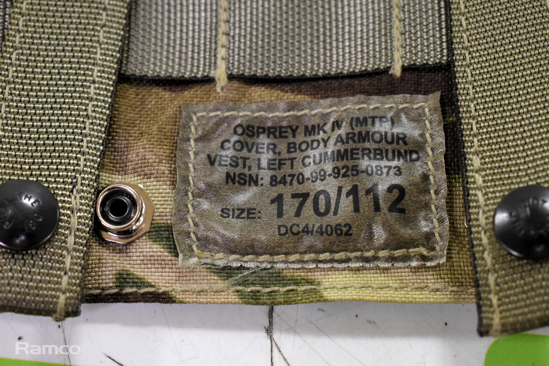 14x British Army MTP Osprey MK IV cummerbund vest body armour covers - mixed grades and sizes - Image 5 of 5