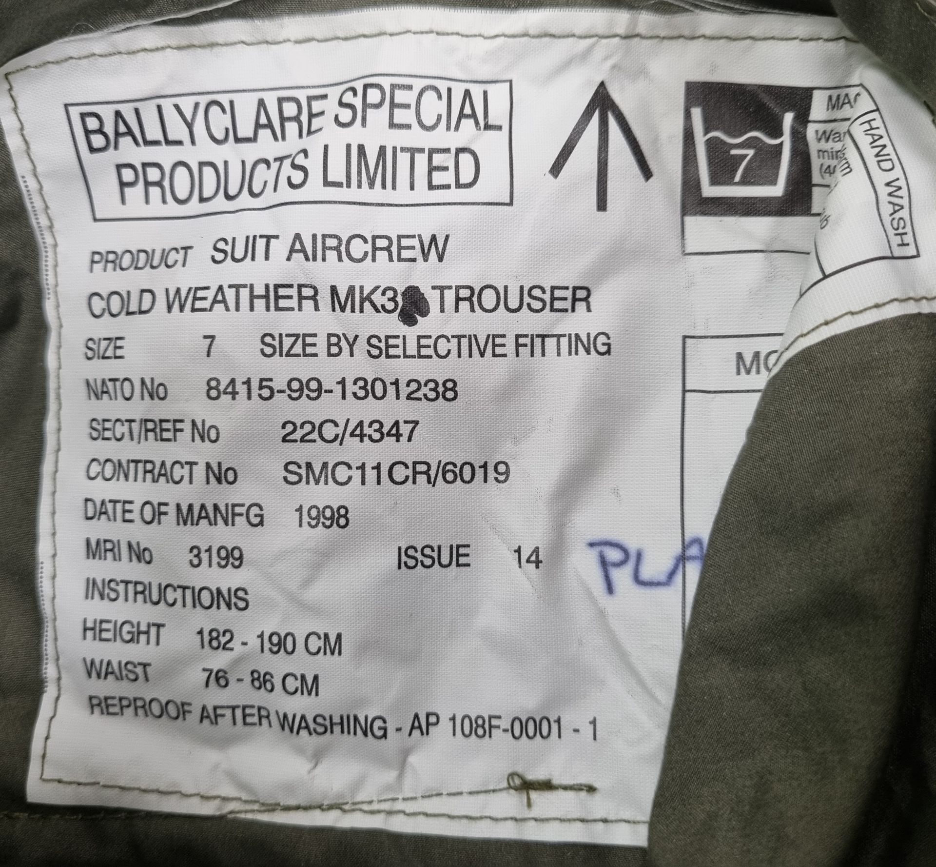 British Army MK4A cold weather Gore-tex trousers - Image 6 of 6
