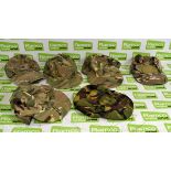6x British Army MTP combat caps - mixed grades and sizes