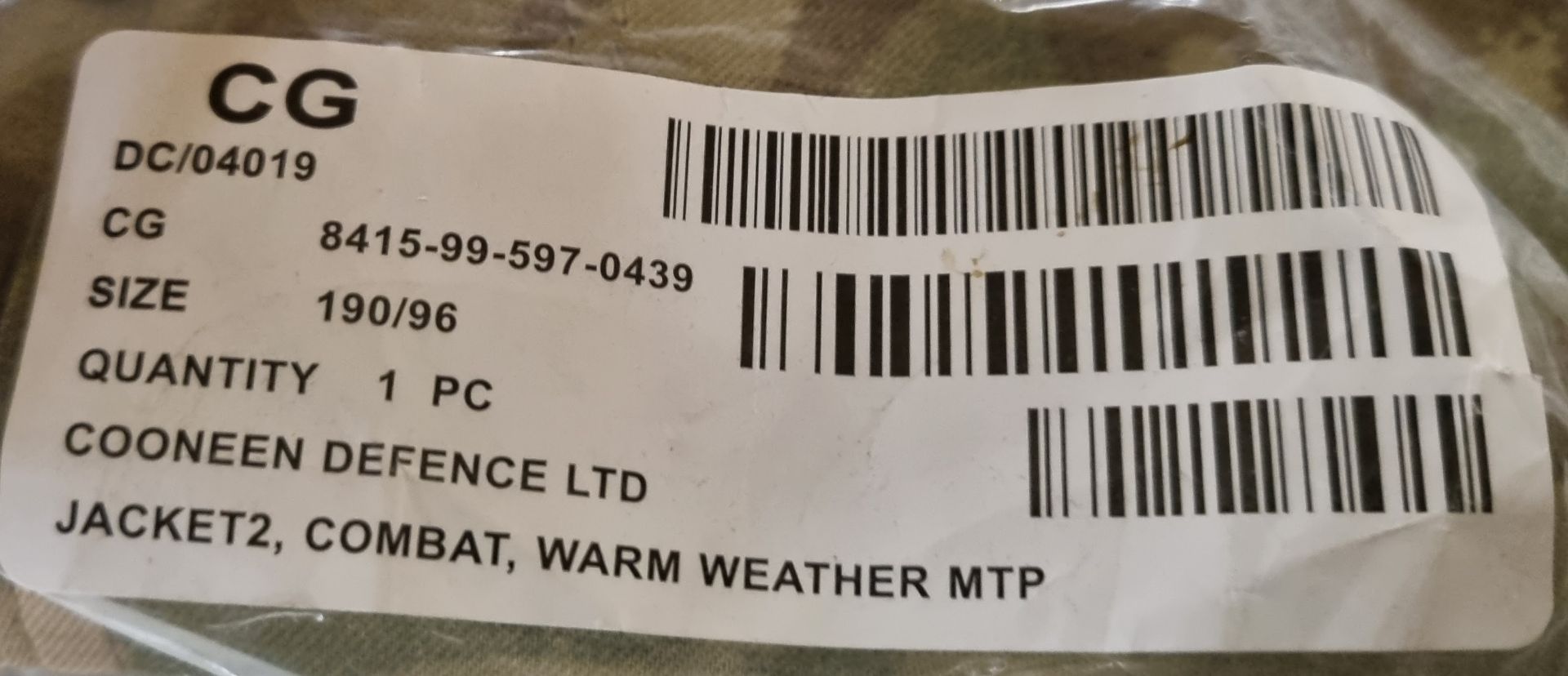 2x British Army MTP combat jackets 2 warm weather - new / packaged - Image 5 of 6