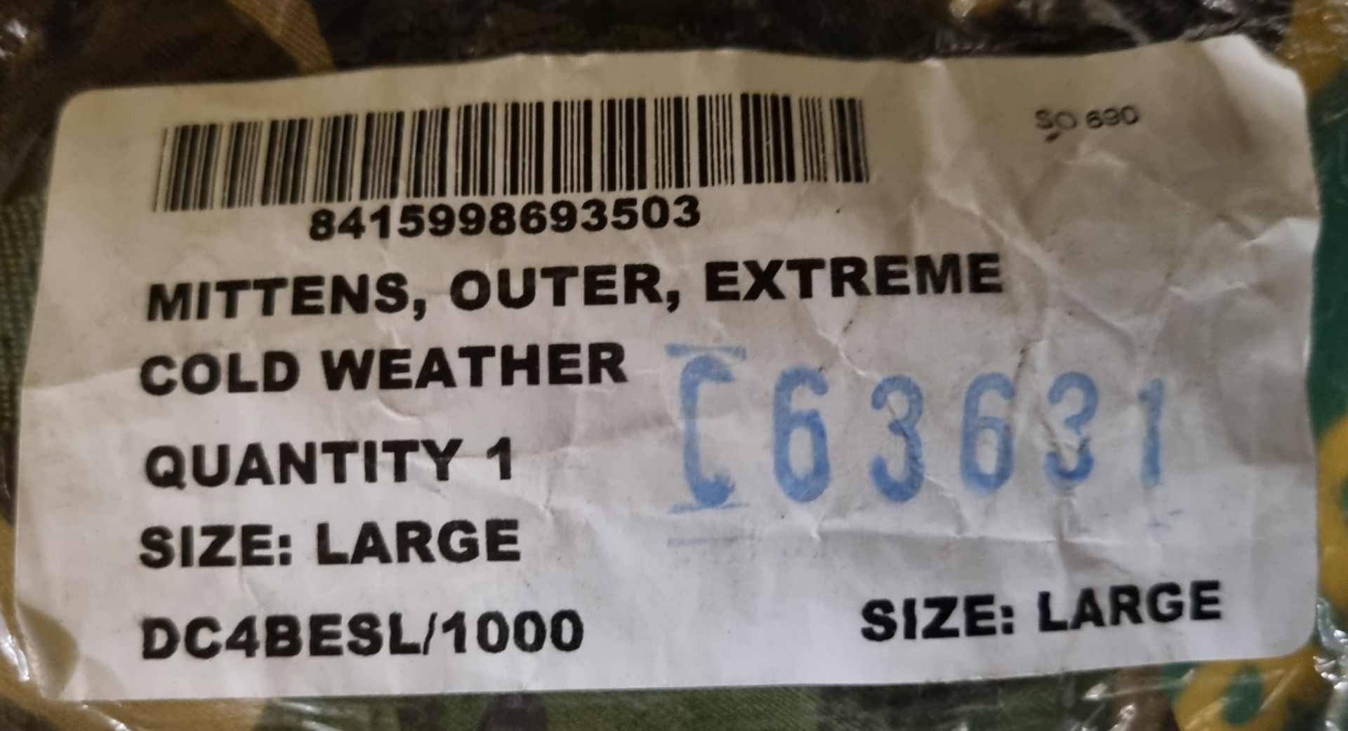 British Army DPM outer mittens, extreme cold weather - new / packaged - Image 3 of 3