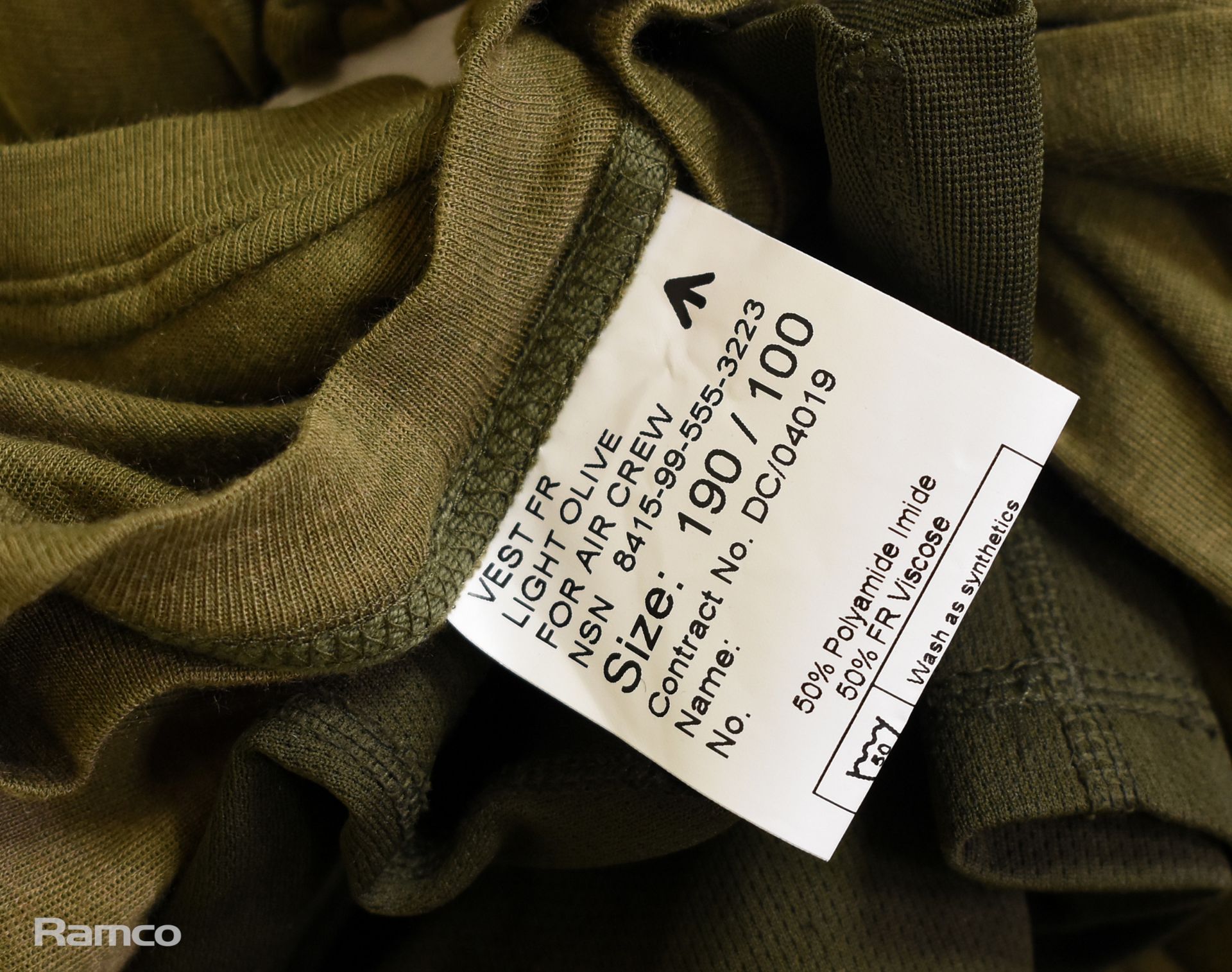 50x British Army thermal underwear Air crew long sleeved vests - mixed colours - mixed grades - Image 5 of 5