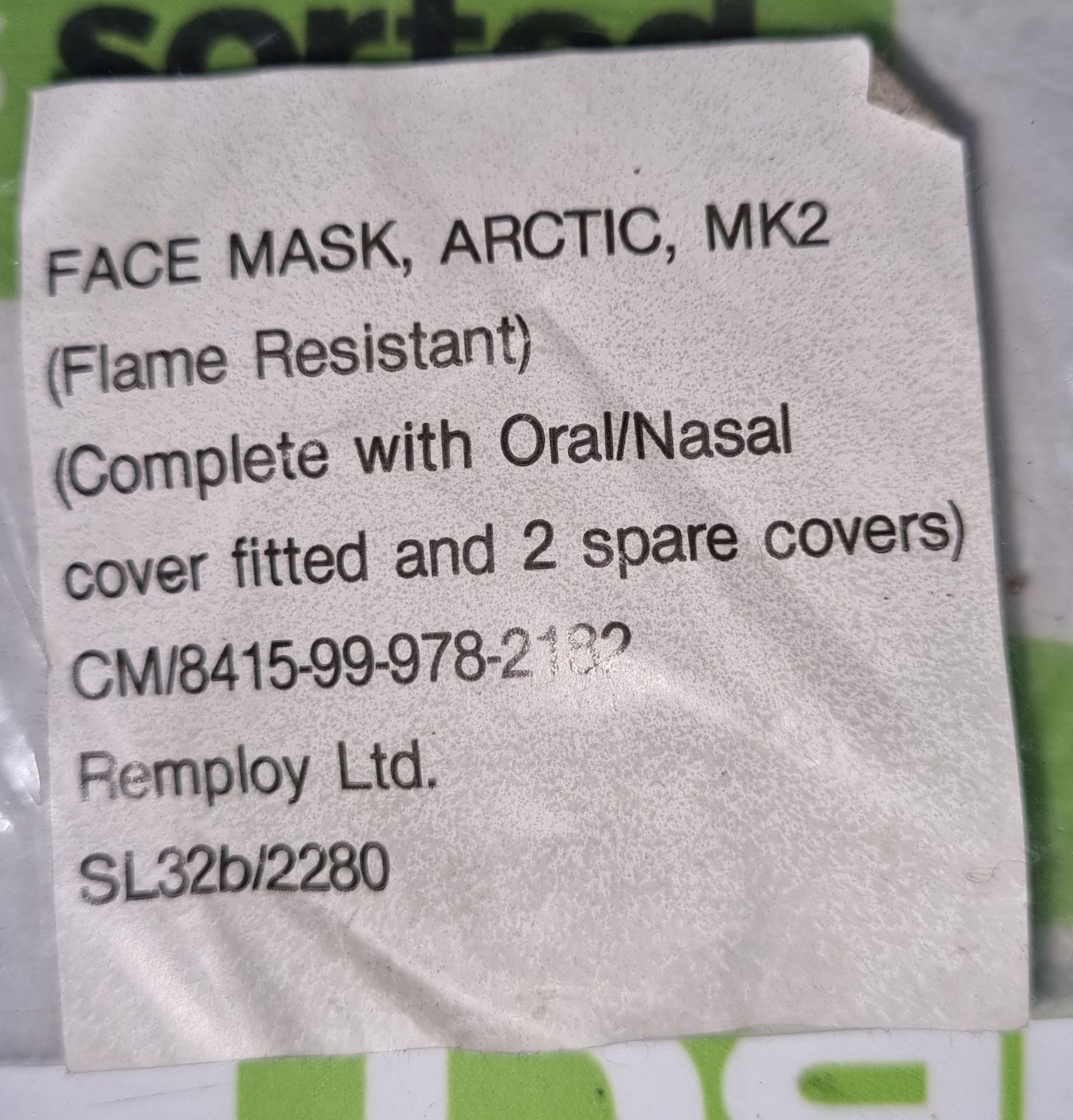 2x British Army head net protection, British Army MK2 arctic face mask, British Army comfort pad kit - Image 8 of 19