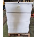 4 drawer filing cabinet - W 900 x D 480 x H 1300mm