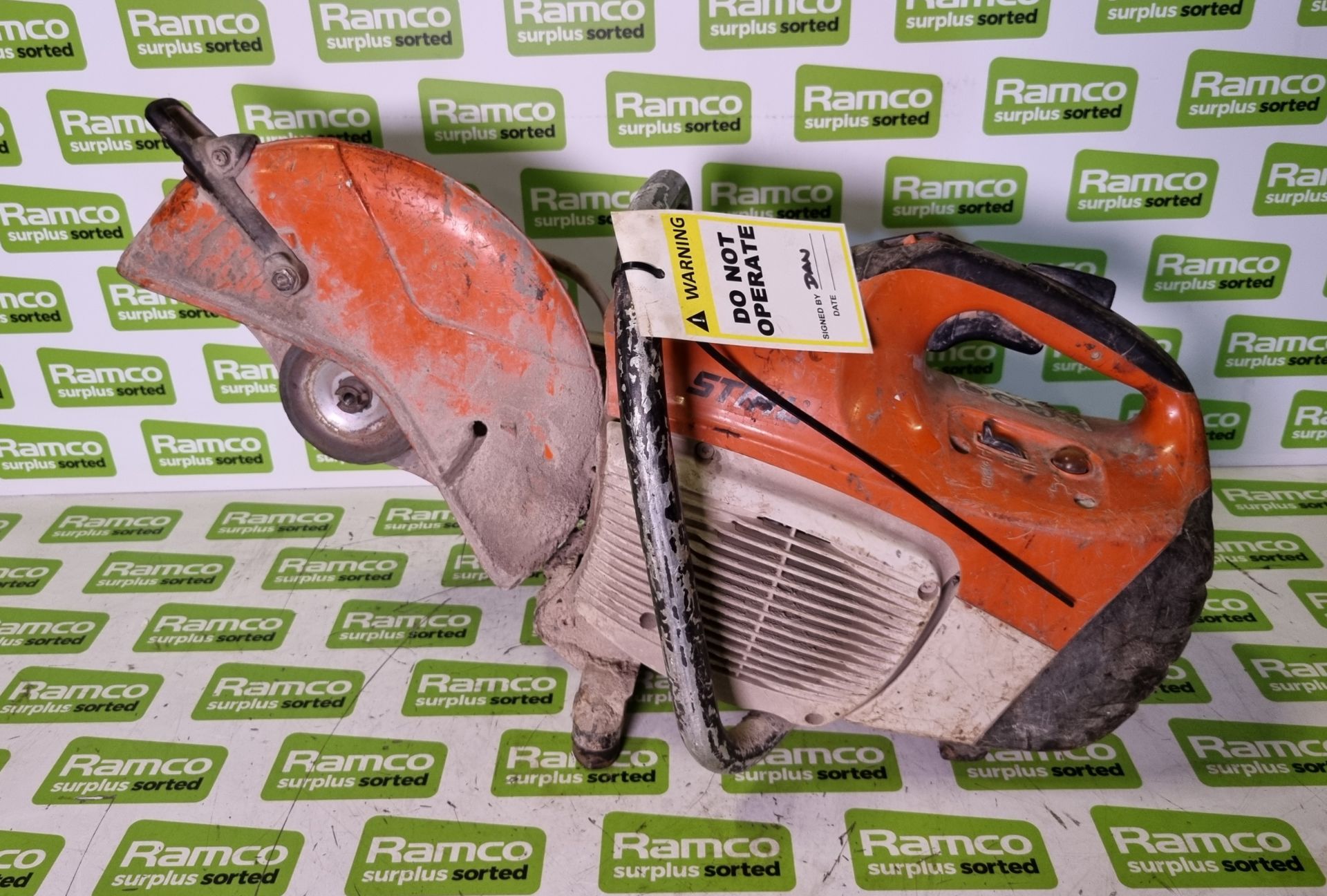 3x Stihl TS410 12 inch petrol cut-off saw disk cutters - SPARES OR REPAIRS - Image 10 of 11