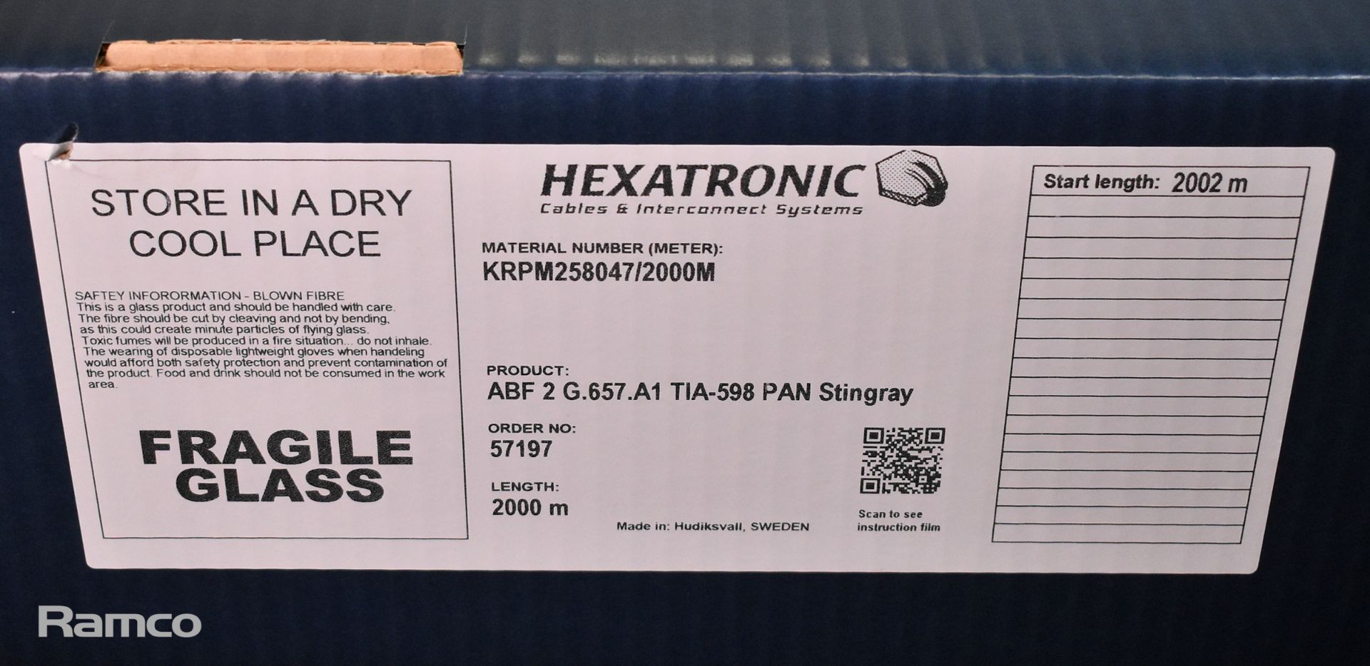 Hextaronic Stingray high performance blown fiber - Image 2 of 4