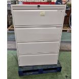 4 drawer filing cabinet - W 900 x D 480 x H 1300mm