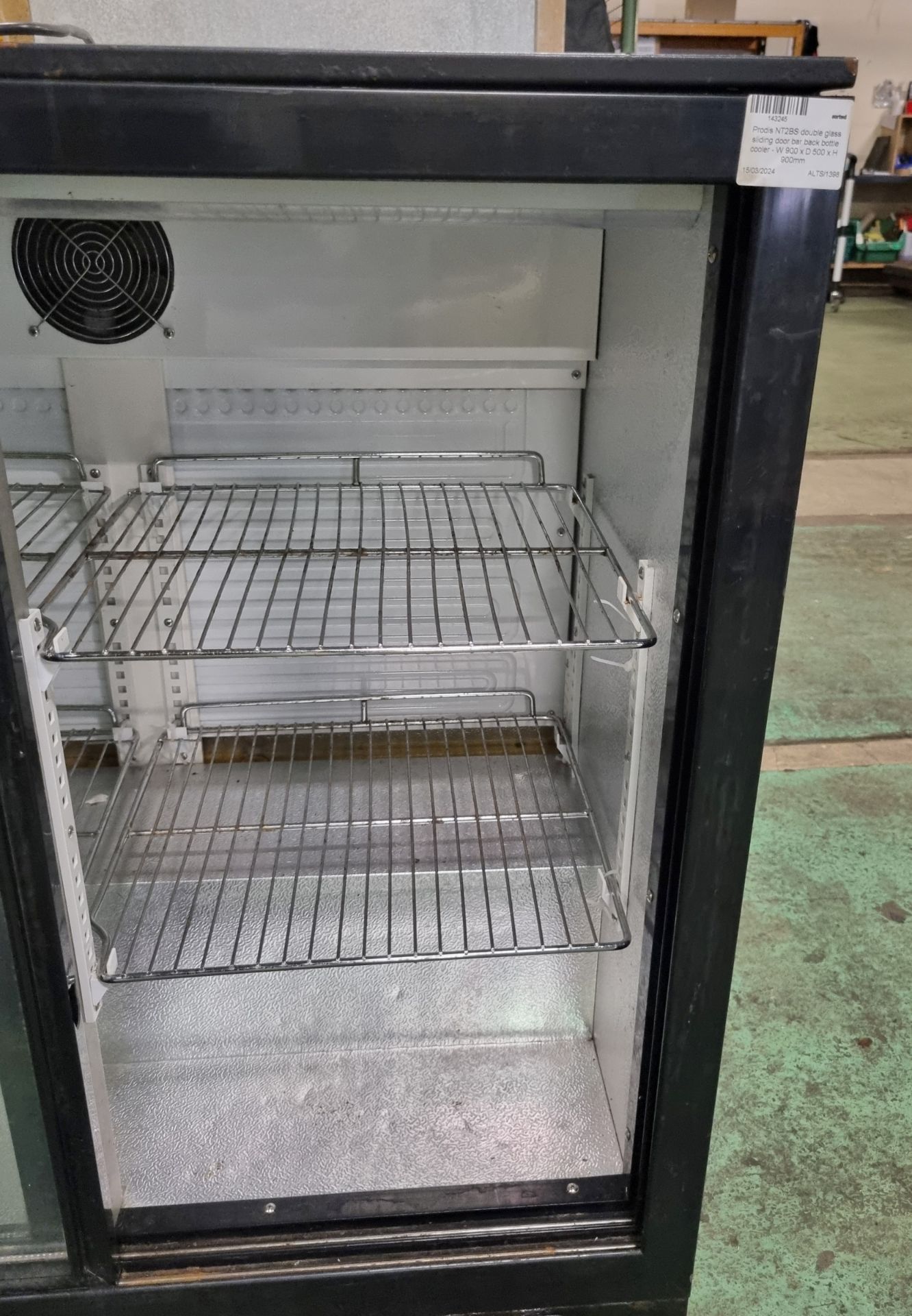 Prodis NT2BS double glass sliding door bar back bottle cooler - W 900 x D 500 x H 900mm - Image 3 of 5