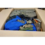 Various types of ex-military clothing The asset shows significant, irreparable damage - 162kg