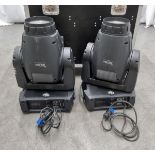 2x Martin MAC 700 Wash moving heads in flight case with Omega brackets, bonds and 16a plugs