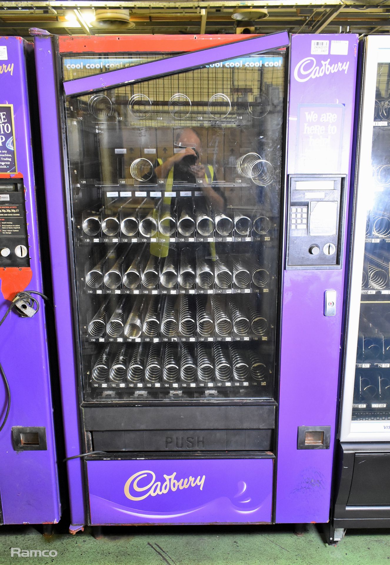 Automatic Products Snack Shop 123A CHILL snacks vending machine (no key) - W 1000 x D 900 x H 1850mm