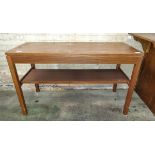 Wooden table with lower shelf - L 1370 x W 610 x H 820mm