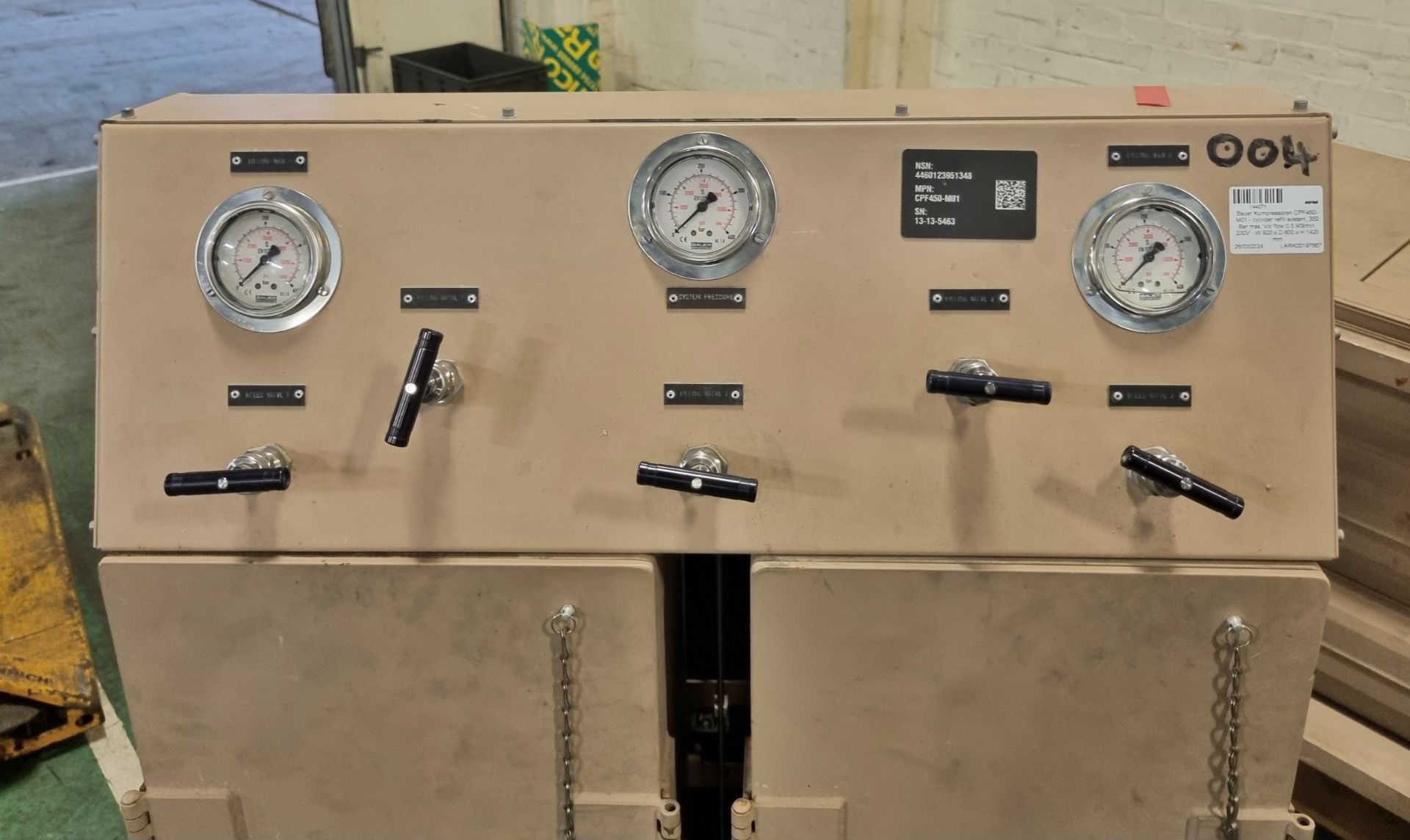 Bauer Compressor unit, Bauer cylinder refill system - see description for details - Image 5 of 15
