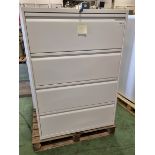 4 drawer filing cabinet - W 900 x D 480 x H 1300mm