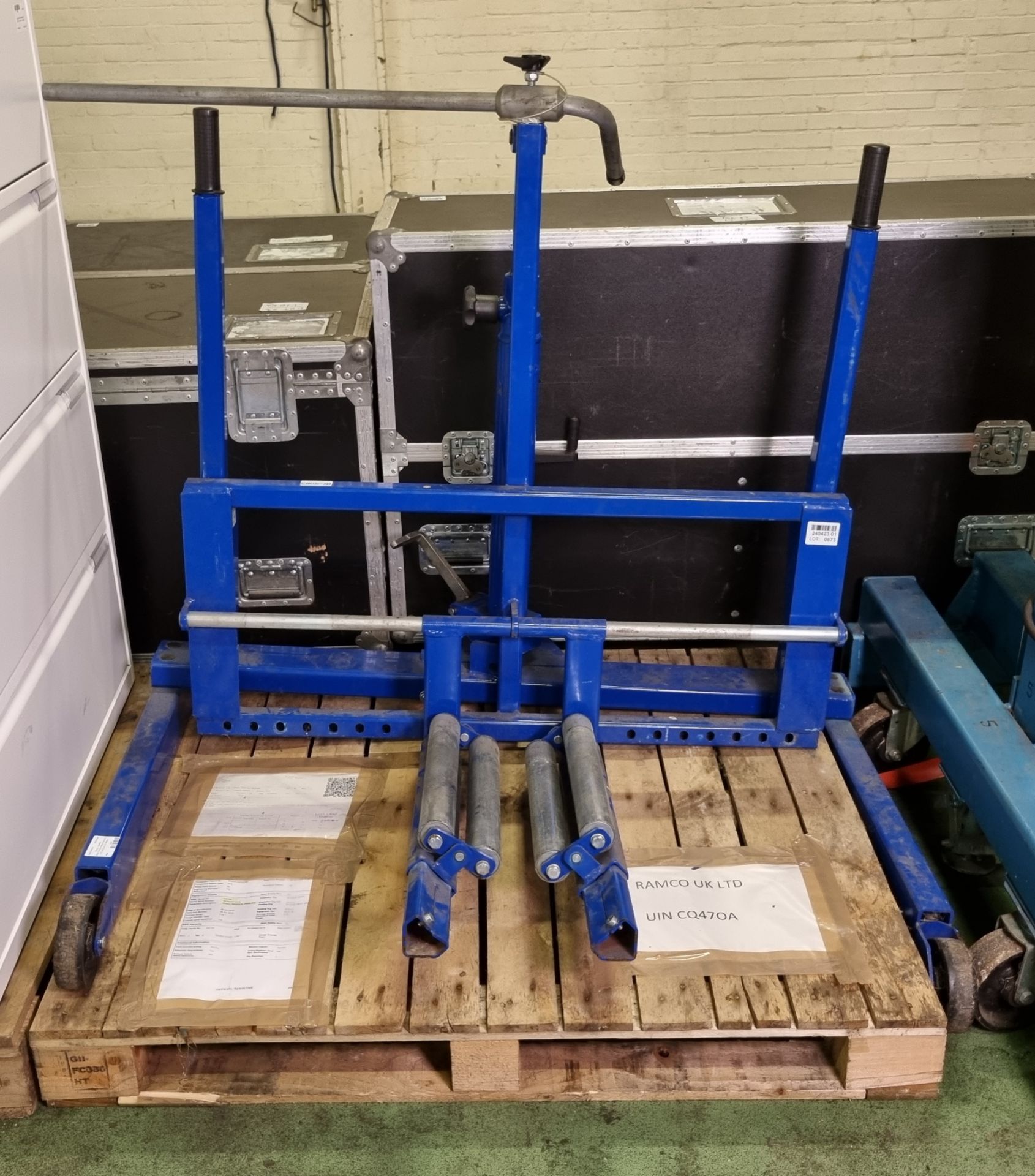 Weber UK WT500 FLEX hydraulic wheel moving trolley - capacity: 500kg