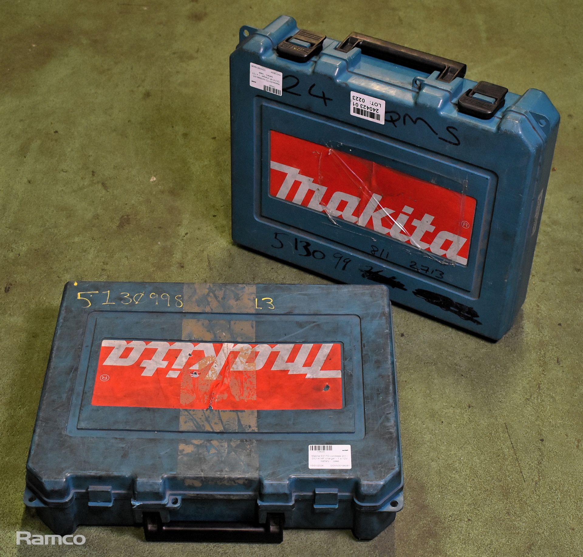 2x Makita 6317D cordless drills - DC1414F charger - 1x 12V battery - case - Image 8 of 8