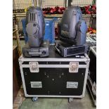 2x Martin MAC 700 Profile moving heads in flight case with Omega brackets, bonds and 16a plugs