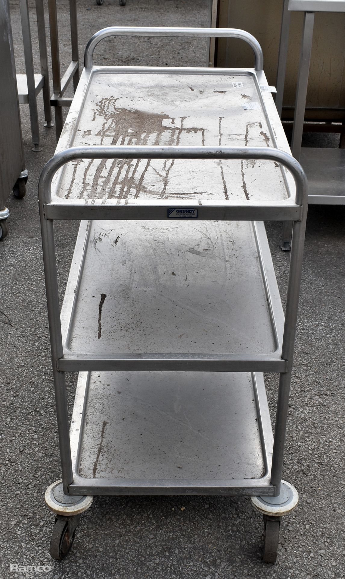 Stainless steel serving table on castors - W 860 x D 460 x H 880mm - Bild 3 aus 3