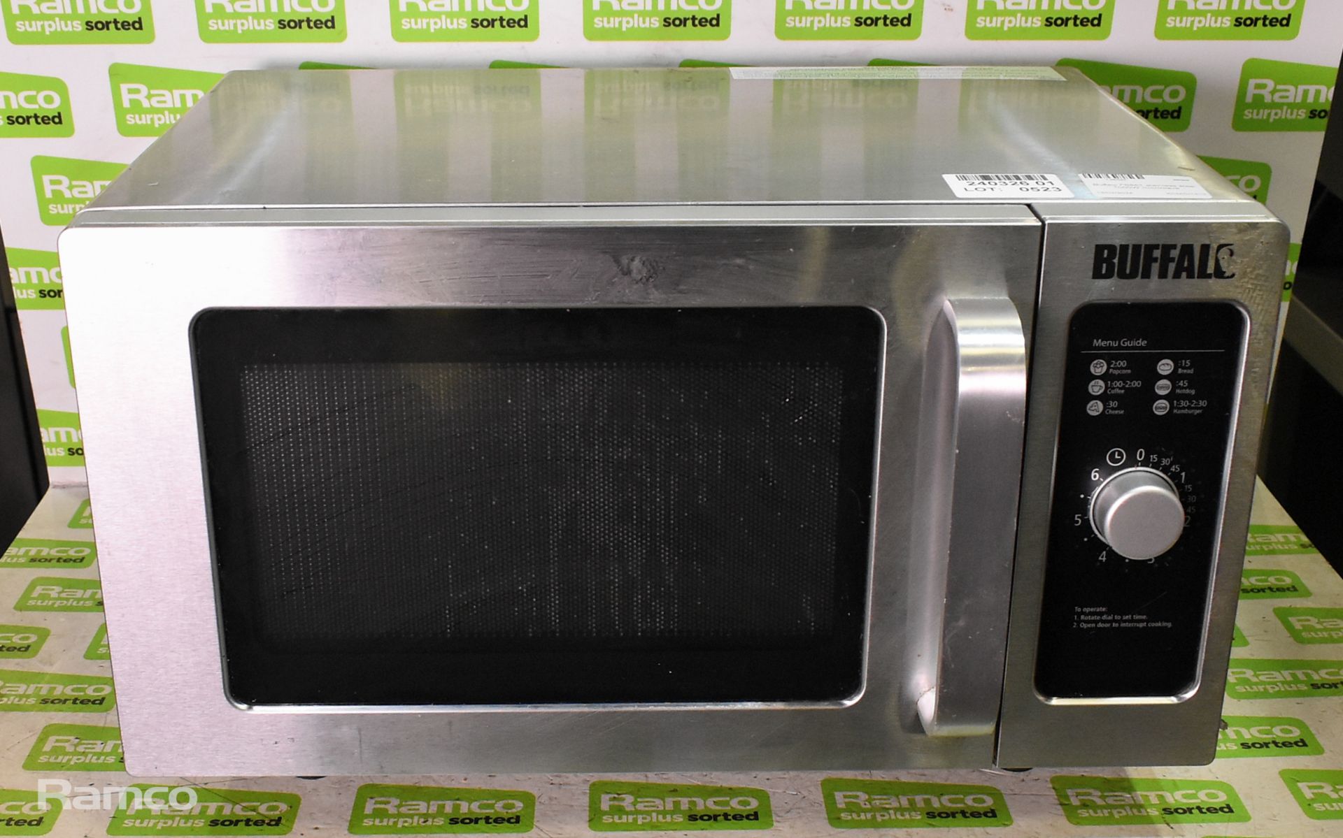 Buffalo FB861 stainless steel 1000W microwave