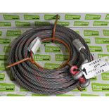 Single eye wire rope - 16.3mm x 20m