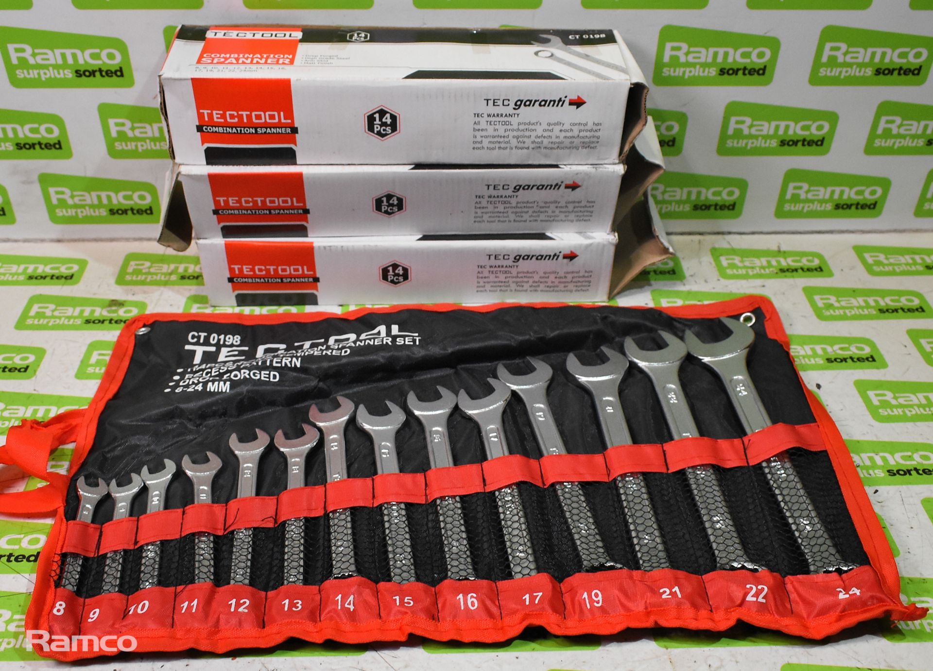 4x Tectool 14 piece combination spanner sets