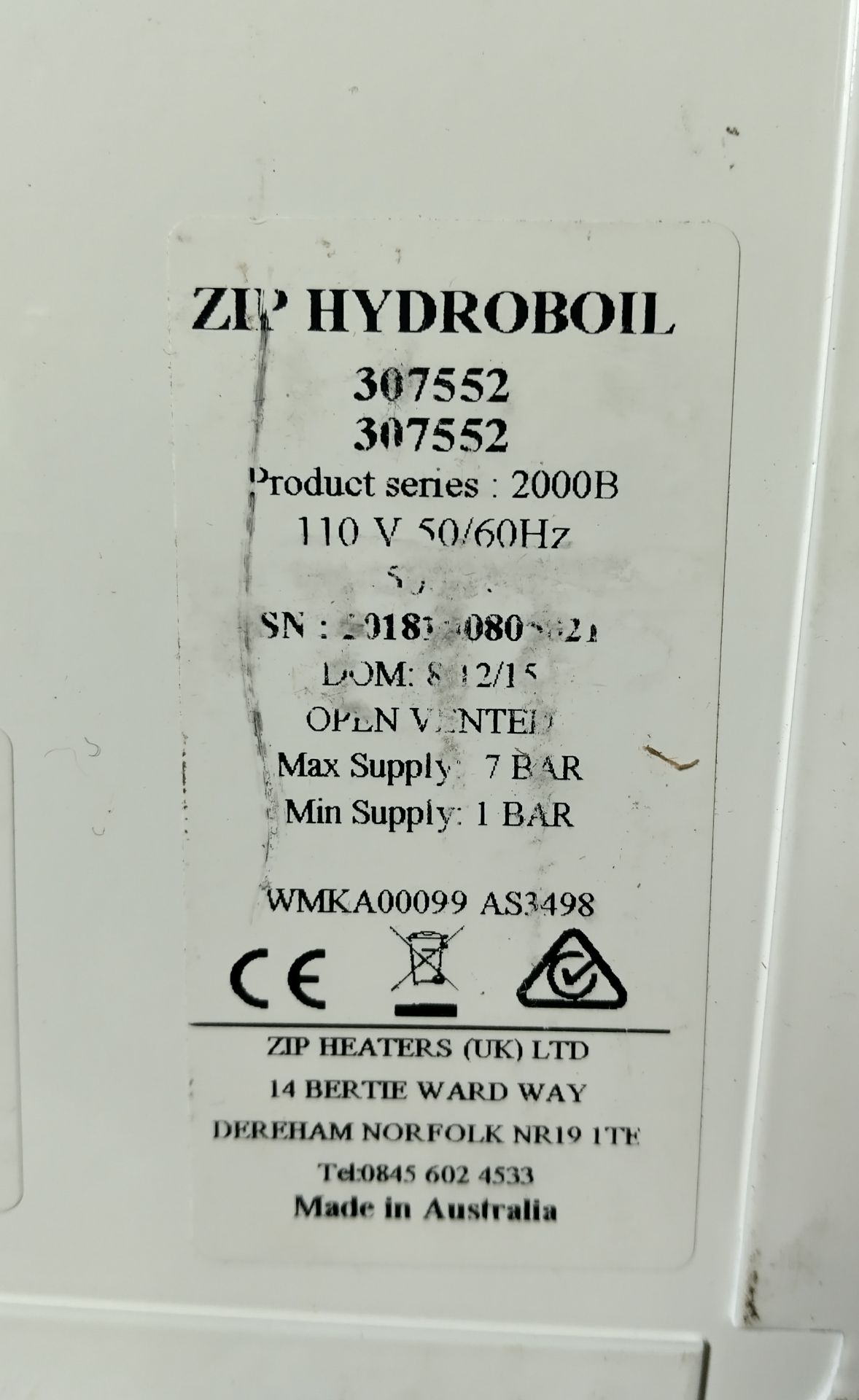 Zip Hydroboil 307552 - water heater 7.5 ltr - 110V - 1500W - W 320 x D 270 x H 580mm - Bild 4 aus 5
