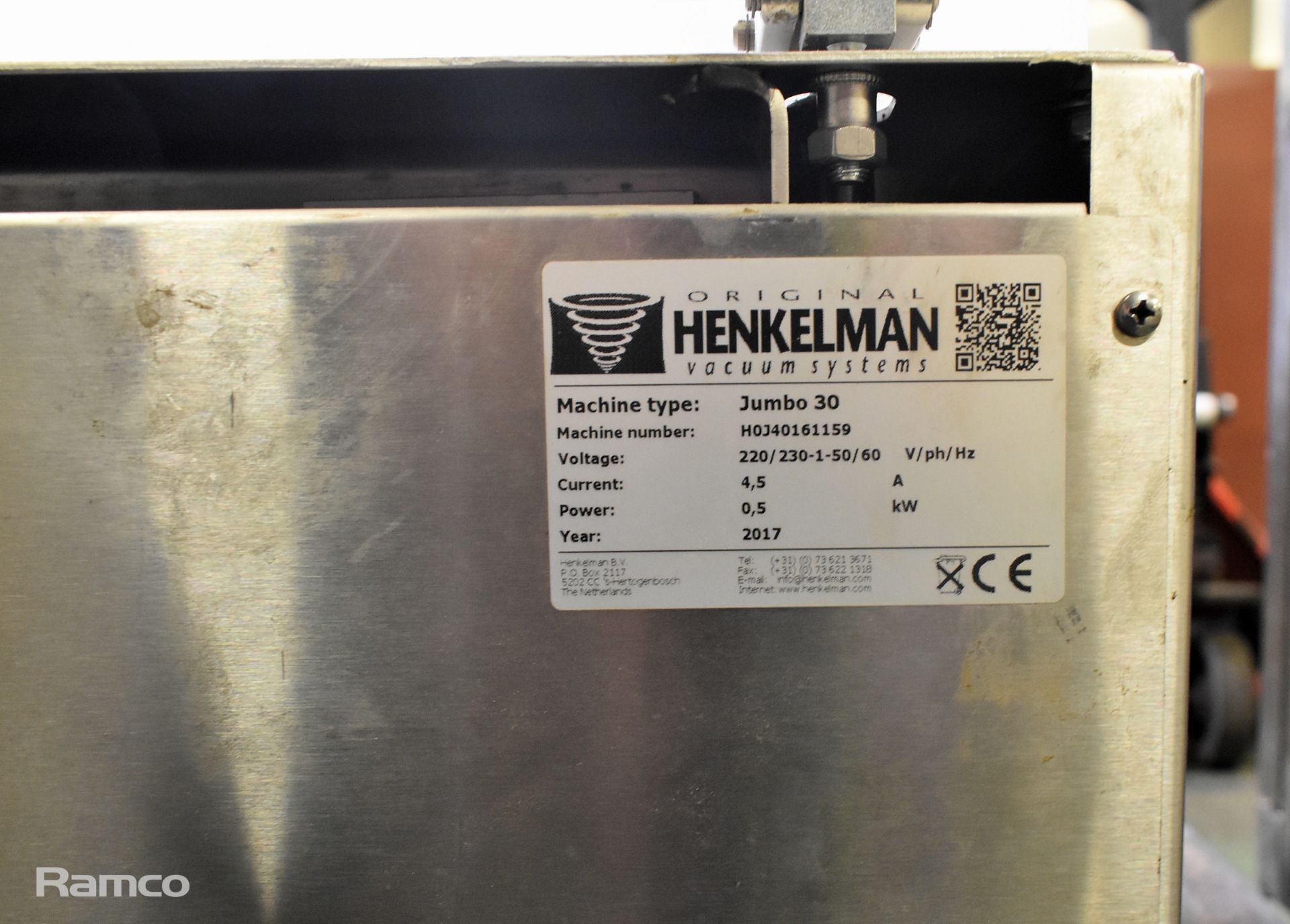 Henkelman Jumbo 30 stainless steel vacuum packing machine - W 450 x D 540 x H 360mm - Image 7 of 7